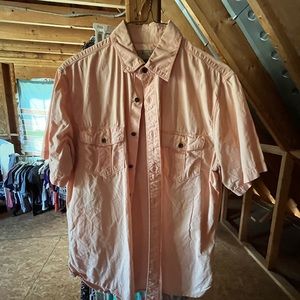 Mens peach Sonoma button up short sleeve size Small
